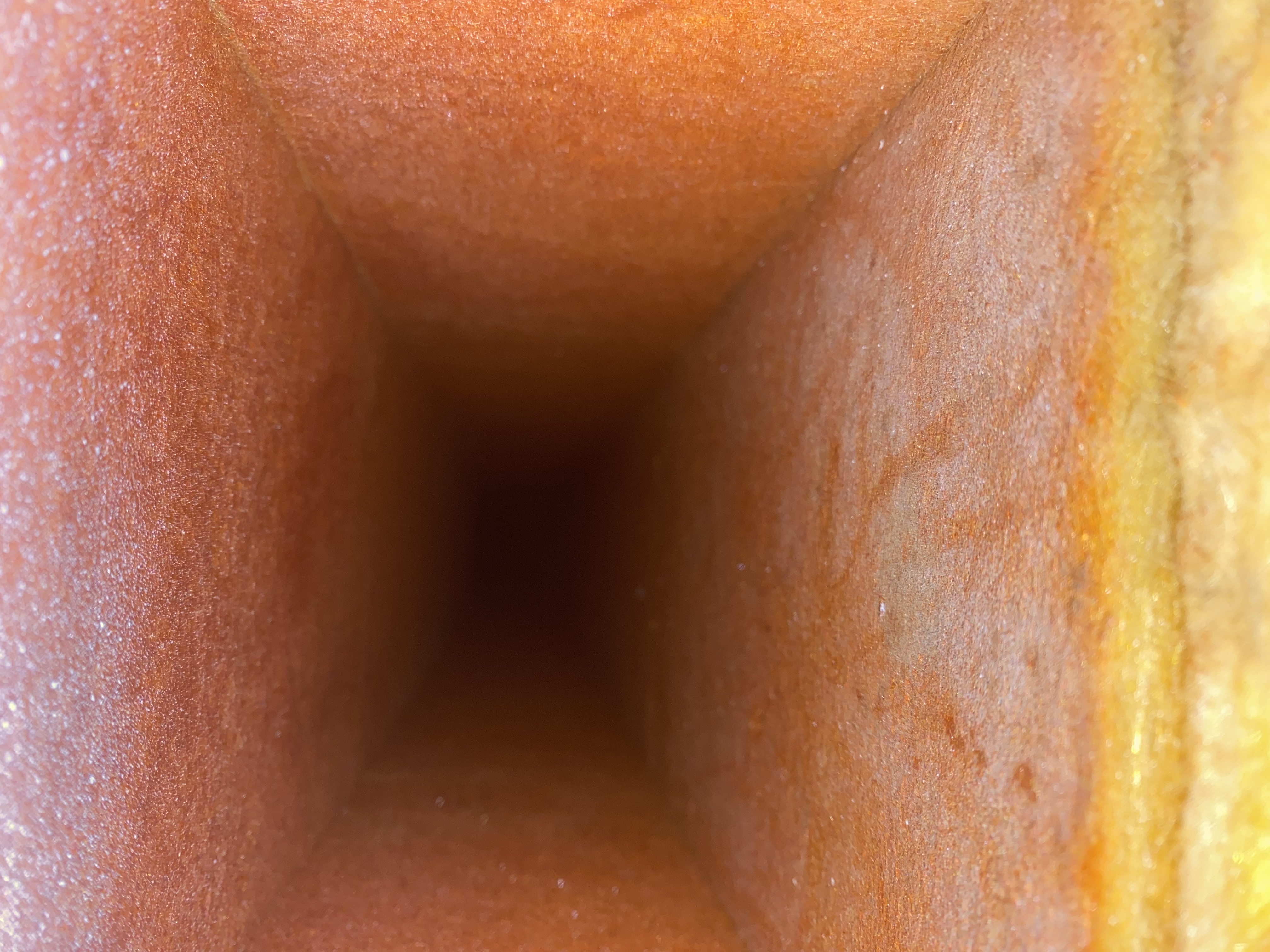 Lined air duct after HEPA cleaning, now dust-free, Golden Gate, FL